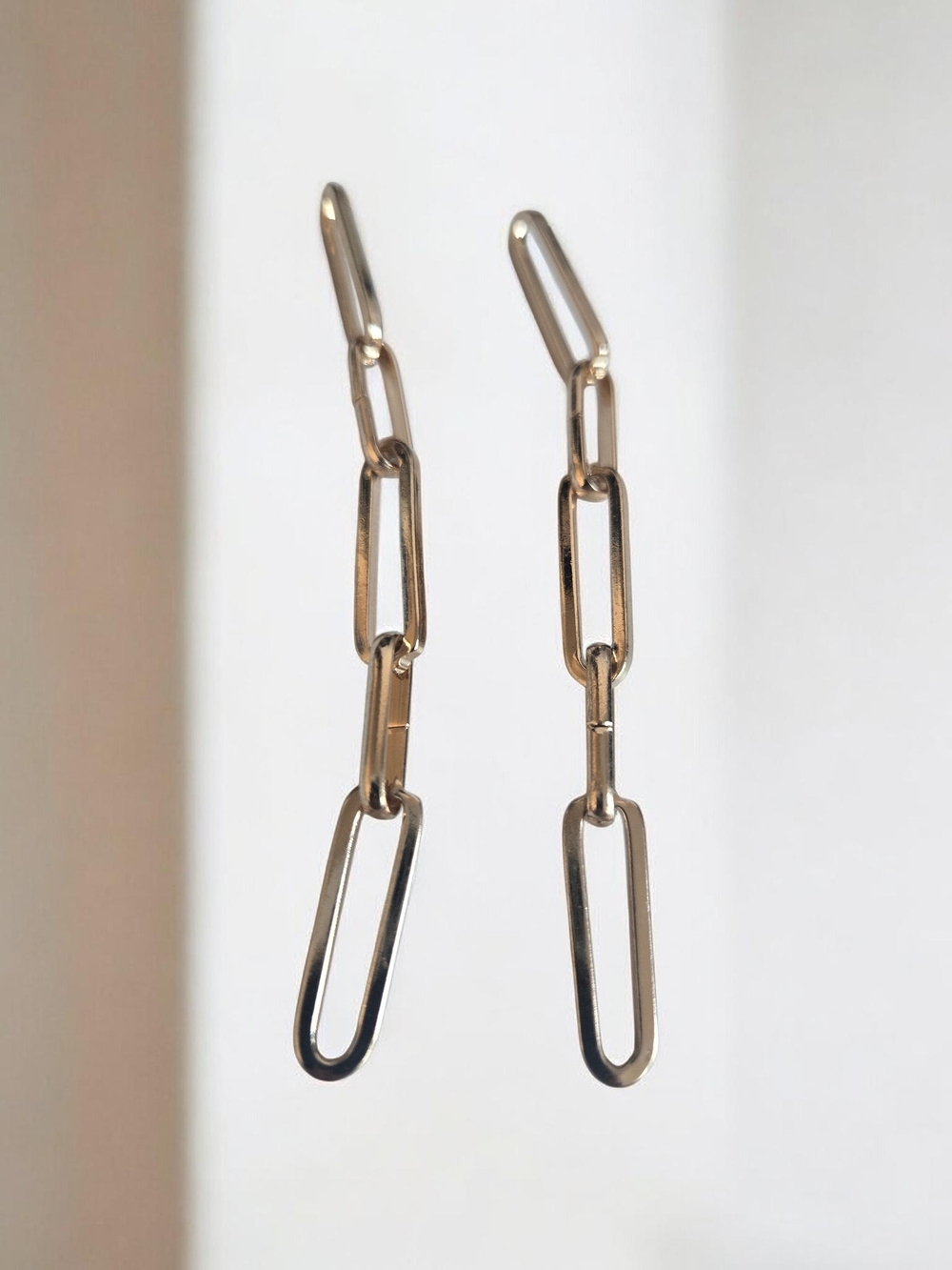 paparazzi Gold Linear Link Drop Earrings